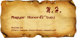 Magyar Honorátusz névjegykártya
